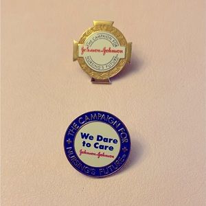 Two Johnson & Johnson’s “The Campaign For Nursing's Future Pins We Dare To Care”